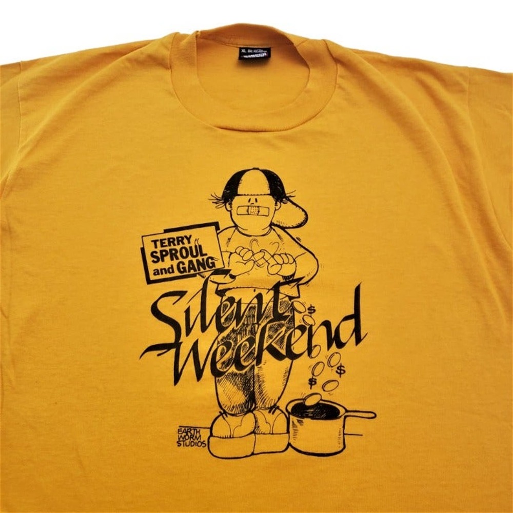 Vintage Adult XL Gold Yellow Sign Language Camp For Kids Single Stitch 90s Shirt